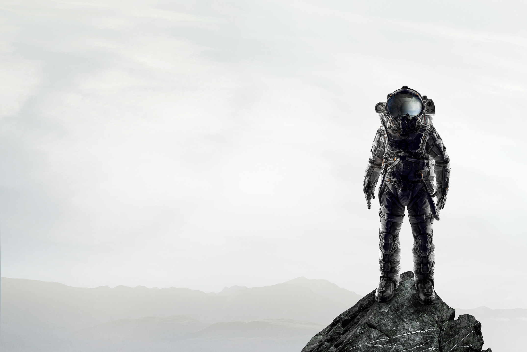 Adventure of spaceman. Mixed media . Mixed media